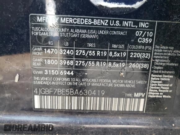 ✅ 2011 Mercedes-Benz GL 450 • VIN: 4JGBF7BE5BA630419 • Лот: 91505925. Опубликован ранее на Copart с пробегом 207 829 миль. Бесплатный доступ к архиву аукционных продаж из США и подробный отчёт об истории автомобиля на DreamBid. Изображение 13.