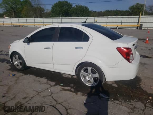 2012 Chevrolet Sonic LTZ with VIN 1G1JE5SH7C4191542, listed as a Copart auction lot 53477375 with 206,562 mi miles and Salvage title. Bid and sale history available at DreamBid. Image 2.