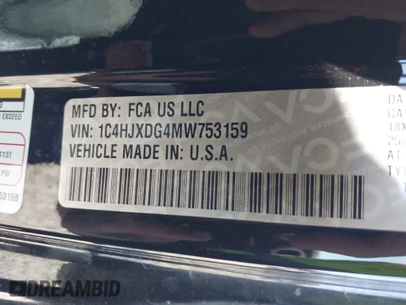 ✅ 2021 Jeep Wrangler Unlimited Sport S • VIN: 1C4HJXDG4MW753159 • Lot: 41723515. Wystawiony na IAAI z przebiegiem 86 589 mil. Bezpłatny archiwum sprzedaży aukcyjnych z USA i szczegółowy raport historii pojazdu na DreamBid. Zdjęcie 9.