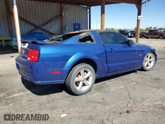 ✅ 2007 Ford Mustang GT Deluxe • VIN: 1ZVFT82H375225090 • Lot: 81851045. Listed on Copart with Not provided. Free auction sales archive from the USA and detailed vehicle history report at DreamBid. Image 3.
