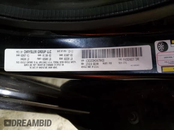 ✅ 2012 Dodge Avenger SXT • VIN: 1C3CDZCB4CN179433 • Лот: 86804904. Опубликован ранее на Copart с пробегом 114 263 миль. Бесплатный доступ к архиву аукционных продаж из США и подробный отчёт об истории автомобиля на DreamBid. Изображение 14.