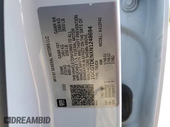 ✅ 2022 Chevrolet Colorado 4WD Z71 • VIN: 1GCGTDENXN1248694 • Лот: 87085265. Опубликован ранее на Copart с пробегом 54 133 миль. Бесплатный доступ к архиву аукционных продаж из США и подробный отчёт об истории автомобиля на DreamBid. Изображение 12.