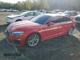 ✅ 2020 Audi A5 Sportback Premium • VIN: WAUANCF51LA005889 • Lot: 82409385. Listed on Copart with 70,990 mi. Free auction sales archive from the USA and detailed vehicle history report at DreamBid. Image 1.