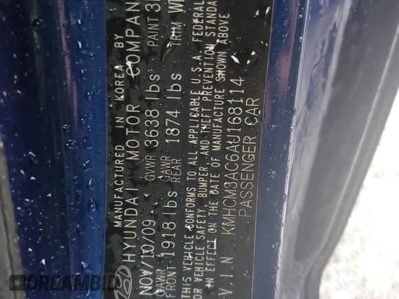 ✅ 2010 Hyundai Accent GS • VIN: KMHCM3AC6AU168114 • Лот: 90585355. Опубликован ранее на Copart с пробегом 117 494 миль. Бесплатный доступ к архиву аукционных продаж из США и подробный отчёт об истории автомобиля на DreamBid. Изображение 12.