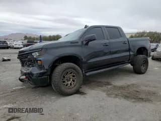2023 Chevrolet Silverado 1500 Custom Trail Boss with VIN 3GCUDCEDXPG172089, listed as a Copart auction lot 48074715 with 32,880 mi miles and Salvage title. Bid and sale history available at DreamBid. Image 1.