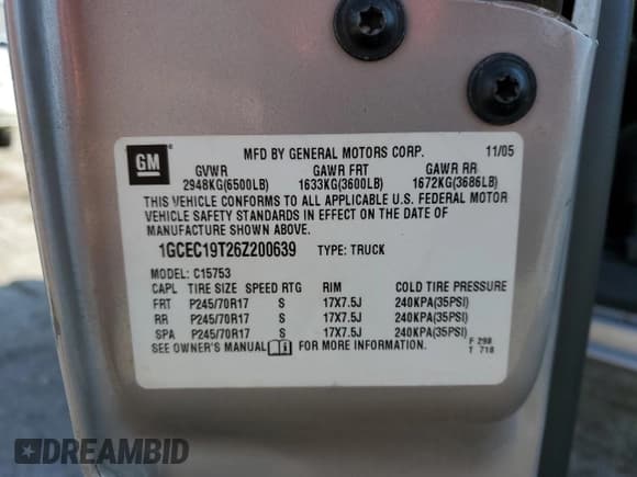 ✅ 2006 Chevrolet Silverado 1500 LT1 • VIN: 1GCEC19T26Z200639 • Лот: 79444734. Опубликован ранее на Copart с пробегом 147 550 миль. Бесплатный доступ к архиву аукционных продаж из США и подробный отчёт об истории автомобиля на DreamBid. Изображение 15.
