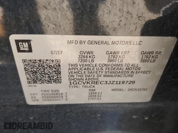 ✅ 2018 Chevrolet Silverado 1500 LT • VIN: 1GCVKREC3JZ119729 • Lot: 86705025. Wystawiony na Copart z przebiegiem 108 839 mil. Bezpłatny archiwum sprzedaży aukcyjnych z USA i szczegółowy raport historii pojazdu na DreamBid. Zdjęcie 13.