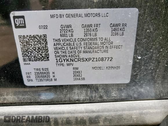 ✅ 2023 Cadillac XT5 FWD Premium Luxury • VIN: 1GYKNCRSXPZ108772 • Лот: 68175505. Опубликован ранее на Copart с пробегом 49 182 миль. Бесплатный доступ к архиву аукционных продаж из США и подробный отчёт об истории автомобиля на DreamBid. Изображение 13.