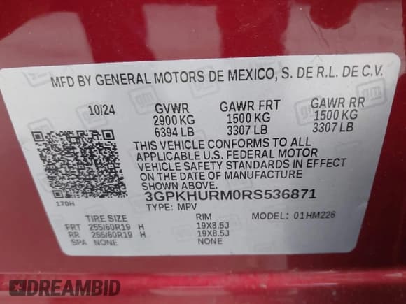 ✅ 2024 Honda Prologue EX • VIN: 3GPKHURM0RS536871 • Лот: 42008010. Опубликован ранее на IAAI с пробегом 3 388 миль. Бесплатный доступ к архиву аукционных продаж из США и подробный отчёт об истории автомобиля на DreamBid. Изображение 9.