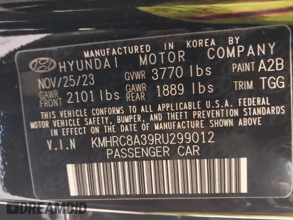 ✅ 2024 Hyundai Venue Limited • VIN: KMHRC8A39RU299012 • Lot: 40918628. Listed on IAAI with 7,955 mi. Free auction sales archive from the USA and detailed vehicle history report at DreamBid. Image 9.