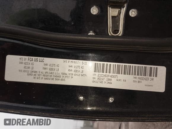 ✅ 2015 Dodge Charger SE • VIN: 2C3CDXBG9FH858371 • Lot: 43546020. Wystawiony na IAAI z przebiegiem 332 779 mil. Bezpłatny archiwum sprzedaży aukcyjnych z USA i szczegółowy raport historii pojazdu na DreamBid. Zdjęcie 9.