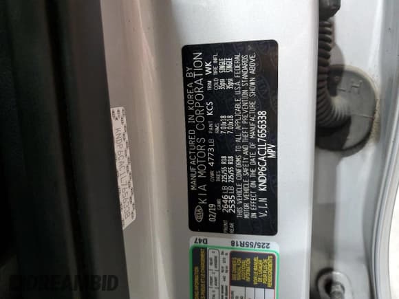 ✅ 2020 Kia Sportage S • VIN: KNDP6CAC1L7656338 • Лот: 85269435. Опубликован ранее на Copart с пробегом 96 227 миль. Бесплатный доступ к архиву аукционных продаж из США и подробный отчёт об истории автомобиля на DreamBid. Изображение 13.