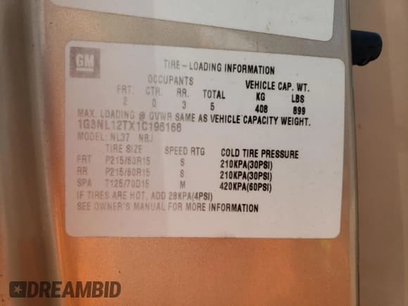 ✅ 2001 Oldsmobile Alero GL1 • VIN: 1G3NL12TX1C196166 • Lot: 70181995. Listed on Copart with 147,452 mi. Free auction sales archive from the USA and detailed vehicle history report at DreamBid. Image 12.