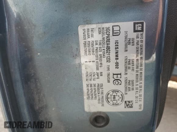 ✅ 2011 Chevrolet Silverado 1500 LS • VIN: 3GCPKREA4BG211232 • Lot: 85107555. Listed on Copart with Not provided. Free auction sales archive from the USA and detailed vehicle history report at DreamBid. Image 13.