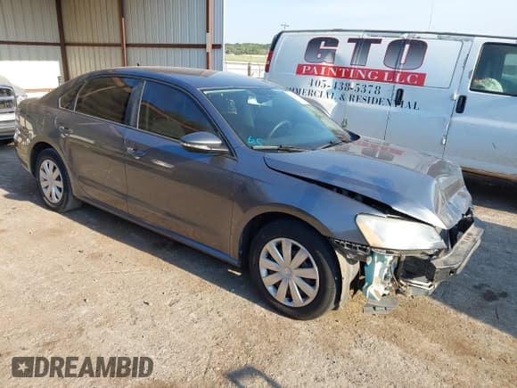 ✅ 2012 Volkswagen Passat S • VIN: 1VWAP7A34CC056525 • Lot: 43234575. Listed on IAAI with 159,029 mi. Free auction sales archive from the USA and detailed vehicle history report at DreamBid. Image 1.