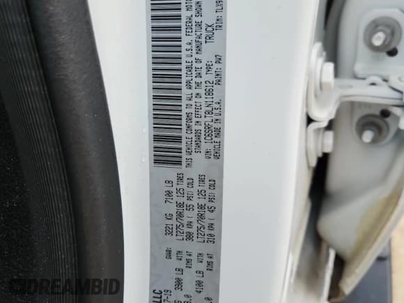 ✅ 2020 Ram 1500 Rebel • VIN: 1C6SRFLT8LN118612 • Lot: 86543375. Wystawiony na Copart z przebiegiem 34 873 mil. Bezpłatny archiwum sprzedaży aukcyjnych z USA i szczegółowy raport historii pojazdu na DreamBid. Zdjęcie 12.
