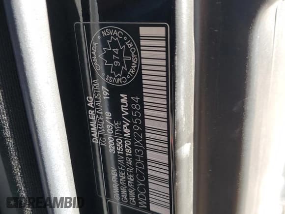 ✅ 2018 Mercedes-Benz G 63 AMG • VIN: WDCYC7DH3JX295584 • Lot: 82331254. Listed on Copart with 46,921 mi. Free auction sales archive from the USA and detailed vehicle history report at DreamBid. Image 13.