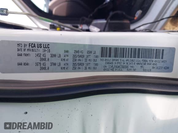 ✅ 2019 Jeep Grand Cherokee Upland • VIN: 1C4RJFAG4KC566506 • Lot: 42355720. Listed on IAAI with 127,141 mi. Free auction sales archive from the USA and detailed vehicle history report at DreamBid. Image 9.