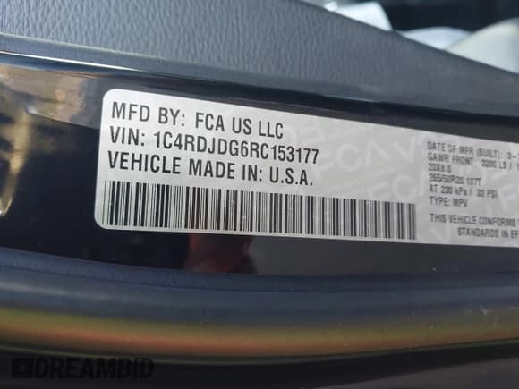 ✅ 2024 Dodge Durango GT Plus • VIN: 1C4RDJDG6RC153177 • Lot: 42820568. Wystawiony na IAAI z przebiegiem 44 186 mil. Bezpłatny archiwum sprzedaży aukcyjnych z USA i szczegółowy raport historii pojazdu na DreamBid. Zdjęcie 9.