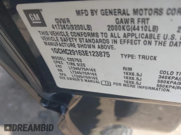 ✅ 2003 Chevrolet Silverado 2500HD LS • VIN: 1GCHC29163E123875 • Лот: 42013870. Опубликован ранее на IAAI с пробегом Не указан. Бесплатный доступ к архиву аукционных продаж из США и подробный отчёт об истории автомобиля на DreamBid. Изображение 9.