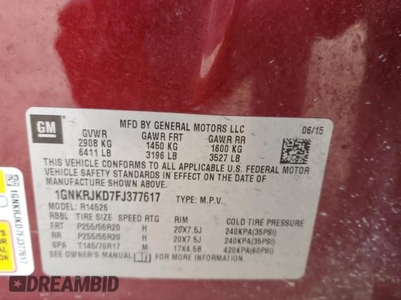 ✅ 2015 Chevrolet Traverse LTZ • VIN: 1GNKRJKD7FJ377617 • Lot: 74680734. Wystawiony na Copart z przebiegiem 136 343 mil. Bezpłatny archiwum sprzedaży aukcyjnych z USA i szczegółowy raport historii pojazdu na DreamBid. Zdjęcie 13.