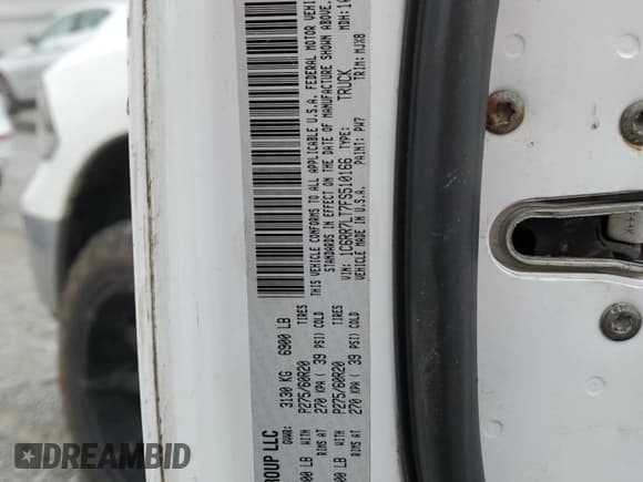 ✅ 2015 Ram 1500 Lone Star • VIN: 1C6RR7LT7FS510166 • Lot: 88169395. Listed on Copart with 269,951 mi. Free auction sales archive from the USA and detailed vehicle history report at DreamBid. Image 12.