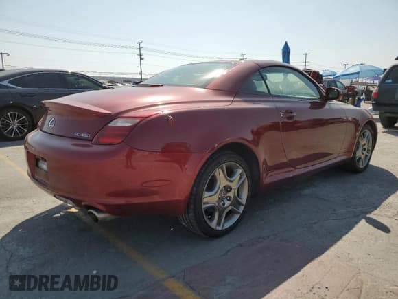 ✅ 2007 Lexus SC 430 • VIN: JTHFN45Y179016164 • Lot: 62479015. Listed on Copart with 78,164 mi. Free auction sales archive from the USA and detailed vehicle history report at DreamBid. Image 3.