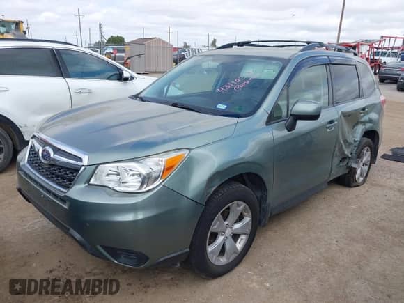 2015 Subaru Forester Premium with VIN JF2SJADC6FH839078, listed as a IAAI auction lot 43110275 with 114,204 mi miles and . Bid and sale history available at DreamBid. Image 2.