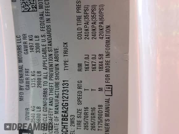 2016 Chevrolet Colorado 4WD WT с VIN 1GCHTBEA2G1273131, выставлен на аукционе Copart как лот 86265535 с пробегом 37 021 миль миль и Списание • Salvage title. История ставок и продаж доступна на DreamBid. Изображение 12.