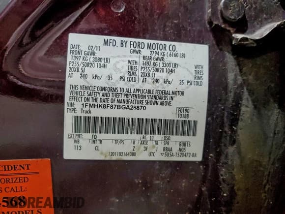 ✅ 2011 Ford Explorer Limited • VIN: 1FMHK8F87BGA26870 • Lot: 92070235. Wystawiony na Copart z przebiegiem 188 873 mil. Bezpłatny archiwum sprzedaży aukcyjnych z USA i szczegółowy raport historii pojazdu na DreamBid. Zdjęcie 13.