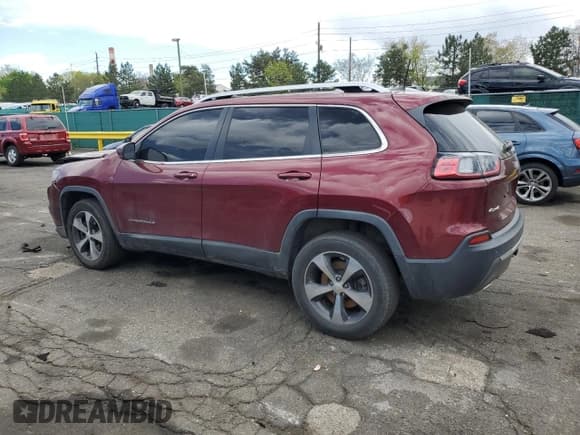 ✅ 2019 Jeep Cherokee Limited • VIN: 1C4PJMDX2KD351644 • Lot: 55342865. Listed on Copart with 65,570 mi. Free auction sales archive from the USA and detailed vehicle history report at DreamBid. Image 2.