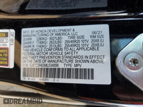 ✅ 2021 Acura RDX w/A-Spec Package • VIN: 5J8TC2H63ML034898 • Лот: 80967035. Опубликован ранее на Copart с пробегом 44 658 миль. Бесплатный доступ к архиву аукционных продаж из США и подробный отчёт об истории автомобиля на DreamBid. Изображение 13.