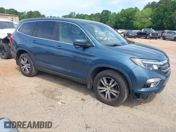 ✅ 2017 Honda Pilot EX-L • VIN: 5FNYF6H56HB078879 • Lot: 42278312. Listed on IAAI with 105,608 mi. Free auction sales archive from the USA and detailed vehicle history report at DreamBid. Image 1.