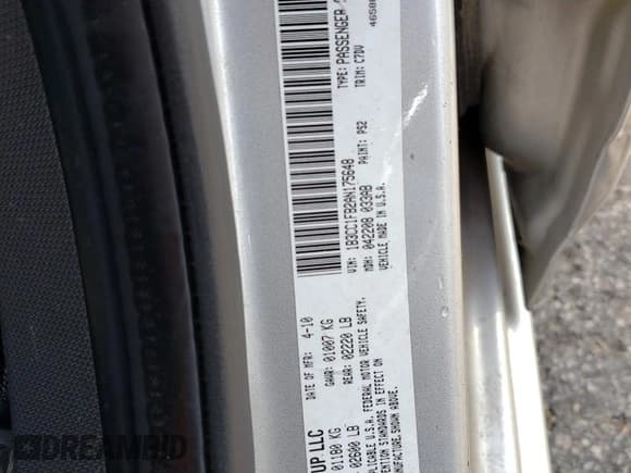 ✅ 2010 Dodge Avenger Express • VIN: 1B3CC1FB2AN175648 • Лот: 67585404. Опубликован ранее на Copart с пробегом 194 799 миль. Бесплатный доступ к архиву аукционных продаж из США и подробный отчёт об истории автомобиля на DreamBid. Изображение 13.