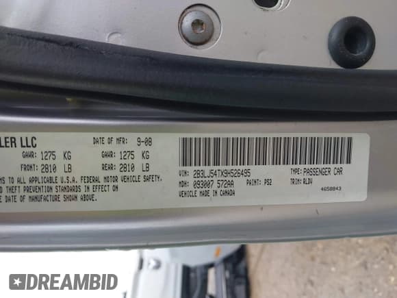 ✅ 2009 Dodge Challenger R/T • VIN: 2B3LJ54TX9H526495 • Lot: 41408708. Wystawiony na IAAI z przebiegiem 147 835 mil. Bezpłatny archiwum sprzedaży aukcyjnych z USA i szczegółowy raport historii pojazdu na DreamBid. Zdjęcie 9.