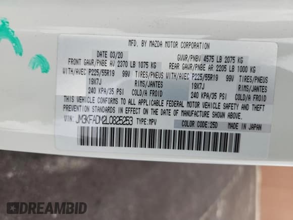 ✅ 2020 Mazda CX-5 Grand Touring • VIN: JM3KFADM2L0825253 • Lot: 86153335. Listed on Copart with 55,428 mi. Free auction sales archive from the USA and detailed vehicle history report at DreamBid. Image 14.