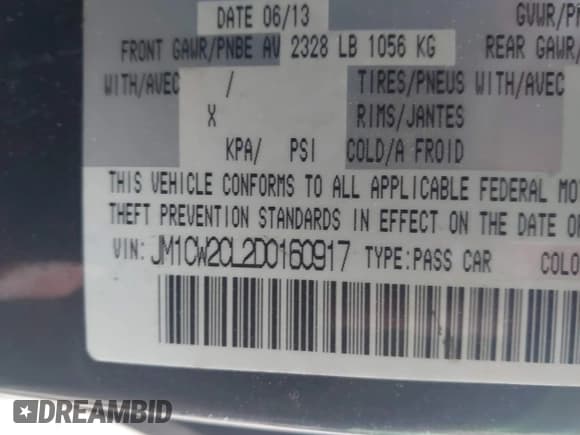 ✅ 2013 Mazda 5 Touring • VIN: JM1CW2CL2D0160917 • Lot: 41621798. Wystawiony na IAAI z przebiegiem 135 607 mil. Bezpłatny archiwum sprzedaży aukcyjnych z USA i szczegółowy raport historii pojazdu na DreamBid. Zdjęcie 9.