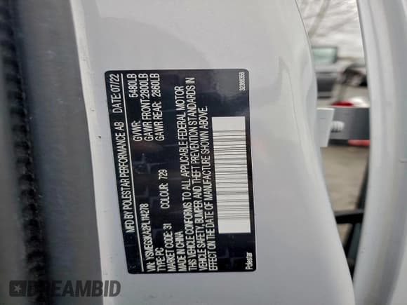 ✅ 2023 Polestar 2 • VIN: YSMEG3KA2PL114278 • Lot: 96733355. Wystawiony na Copart z przebiegiem 46 738 mil. Bezpłatny archiwum sprzedaży aukcyjnych z USA i szczegółowy raport historii pojazdu na DreamBid. Zdjęcie 14.