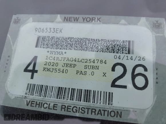 ✅ 2020 Jeep Grand Cherokee Altitude • VIN: 1C4RJFAG4LC254784 • Lot: 43522915. Listed on IAAI with 47,459 mi. Free auction sales archive from the USA and detailed vehicle history report at DreamBid. Image 17.