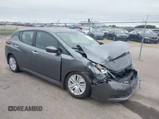 ✅ 2023 Nissan LEAF S • VIN: 1N4AZ1BV8PC562929 • Lot: 42601853. Listed on IAAI with 7,906 mi. Free auction sales archive from the USA and detailed vehicle history report at DreamBid. Image 1.