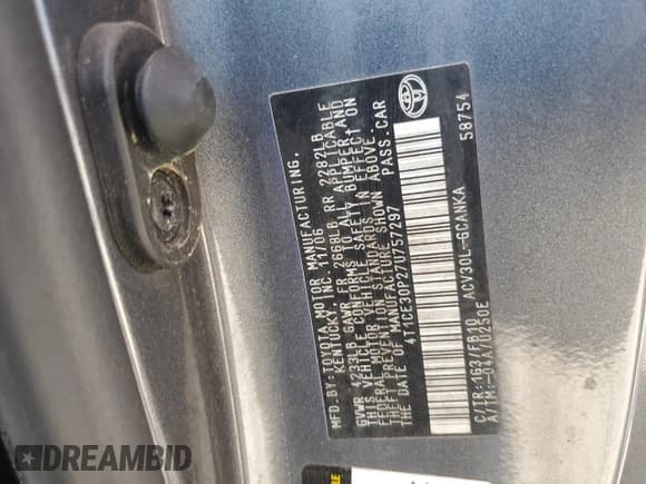 ✅ 2007 Toyota Solara SE • VIN: 4T1CE30P27U757297 • Lot: 84761205. Wystawiony na Copart z przebiegiem 174 709 mil. Bezpłatny archiwum sprzedaży aukcyjnych z USA i szczegółowy raport historii pojazdu na DreamBid. Zdjęcie 13.