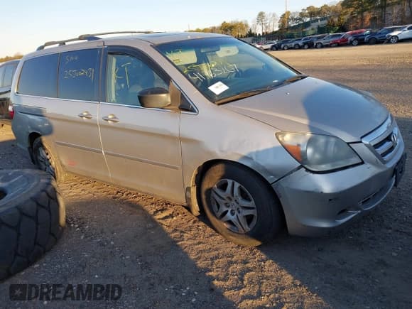 ✅ 2005 Honda Odyssey EX-L • VIN: 5FNRL38645B017966 • Lot: 41763207. Listed on IAAI with Not provided. Free auction sales archive from the USA and detailed vehicle history report at DreamBid. Image 1.