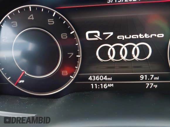✅ 2019 Audi Q7 Prestige • VIN: WA1VAAF70KD028979 • Lot: 39346892. Listed on IAAI with 43,604 mi. Free auction sales archive from the USA and detailed vehicle history report at DreamBid. Image 7.