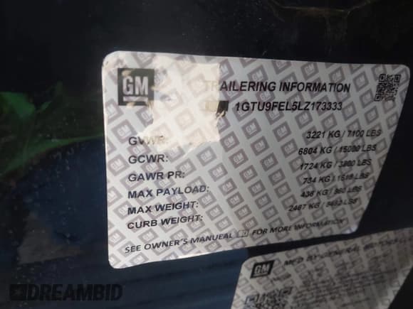 ✅ 2020 GMC Sierra 1500 Denali • VIN: 3GTU9FEL6LG453617 • Lot: 43517619. Listed on IAAI with 70,744 mi. Free auction sales archive from the USA and detailed vehicle history report at DreamBid. Image 9.