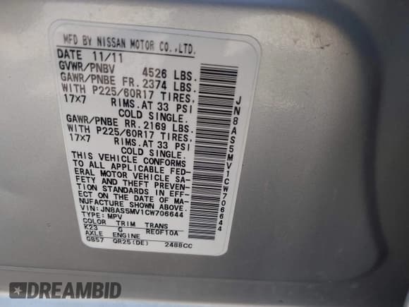 ✅ 2012 Nissan Rogue S • VIN: JN8AS5MV1CW706644 • Лот: 43086696. Опубликован ранее на IAAI с пробегом 159 091 миль. Бесплатный доступ к архиву аукционных продаж из США и подробный отчёт об истории автомобиля на DreamBid. Изображение 9.