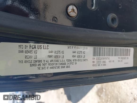 ✅ 2015 Dodge Challenger R/T • VIN: 2C3CDZATXFH747743 • Lot: 43280088. Wystawiony na IAAI z przebiegiem 128 855 mil. Bezpłatny archiwum sprzedaży aukcyjnych z USA i szczegółowy raport historii pojazdu na DreamBid. Zdjęcie 9.