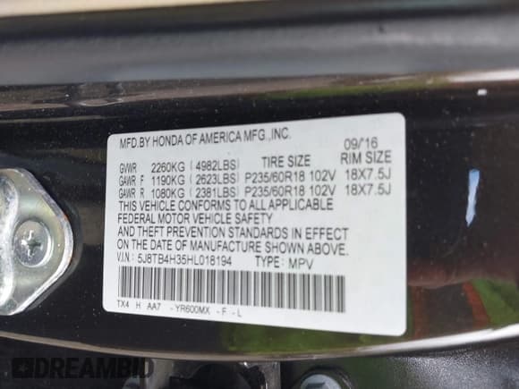 ✅ 2017 Acura RDX • VIN: 5J8TB4H35HL018194 • Lot: 42287760. Wystawiony na IAAI z przebiegiem 125 418 mil. Bezpłatny archiwum sprzedaży aukcyjnych z USA i szczegółowy raport historii pojazdu na DreamBid. Zdjęcie 9.