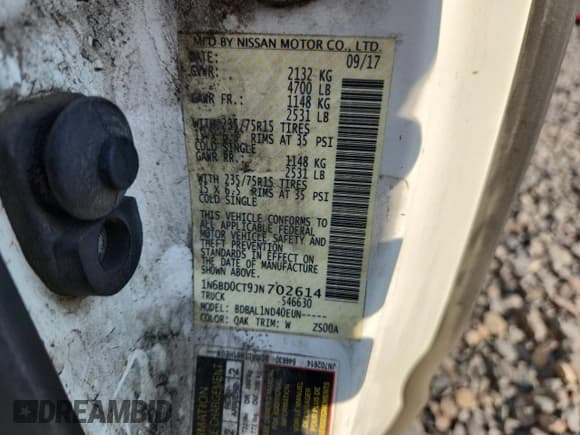 ✅ 2018 Nissan Frontier S • VIN: 1N6BD0CT9JN702614 • Лот: 84912665. Опубликован ранее на Copart с пробегом 232 862 миль. Бесплатный доступ к архиву аукционных продаж из США и подробный отчёт об истории автомобиля на DreamBid. Изображение 12.