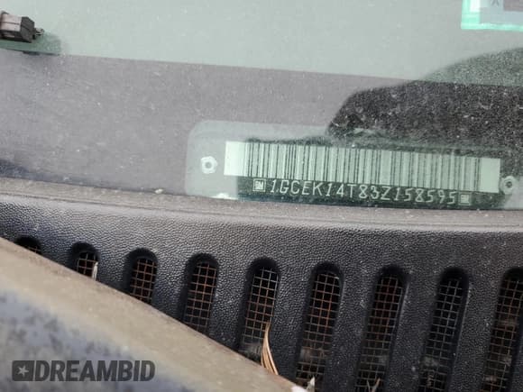 ✅ 2003 Chevrolet Silverado 1500 LS • VIN: 1GCEK14T83Z158595 • Lot: 48633475. Listed on Copart with 210,210 mi. Free auction sales archive from the USA and detailed vehicle history report at DreamBid. Image 12.