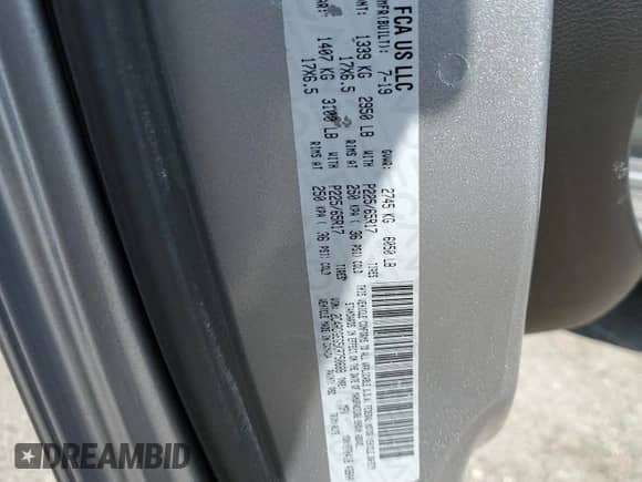 2019 Dodge Grand Caravan GT z VIN 2C4RDGEG5KR750688, wystawiony jako Copart lot #70525765 z przebiegiem 86 626 mil mil oraz Szkoda całkowita • Salvage title. Historia ofert i sprzedaży dostępna na DreamBid. Obrazek 13.